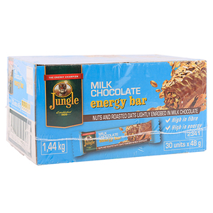 JUNGLE ENERGY BAR MILK CHOC 30 ~