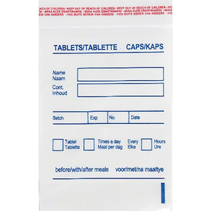 TABLET BAG PRINTED 75x115MM 1000~