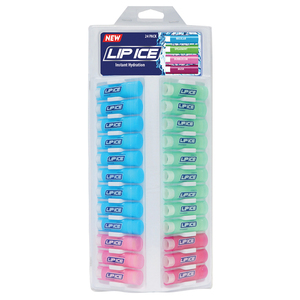LIP ICE LIP BALM ASSORTED WAX TRAY 24 ~
