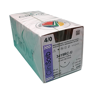 SUT PGA 4/0 CLINISORB 19MM RC 45CM 12~