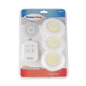 HOME QUIP 3 PACK COB LED  ROUND LIGHTS